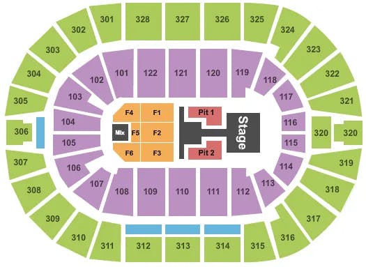  LUKE BRYAN 2 Seating Map Seating Chart