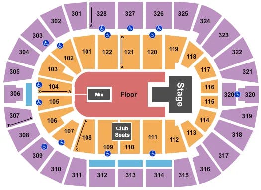  PARAMORE Seating Map Seating Chart