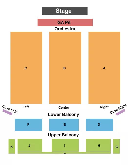  ENDSTAGE GA PIT Seating Map Seating Chart