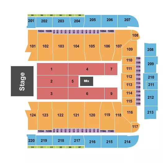  END STAGE 3 Seating Map Seating Chart