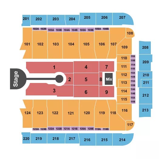  LAUREN DAIGLE Seating Map Seating Chart