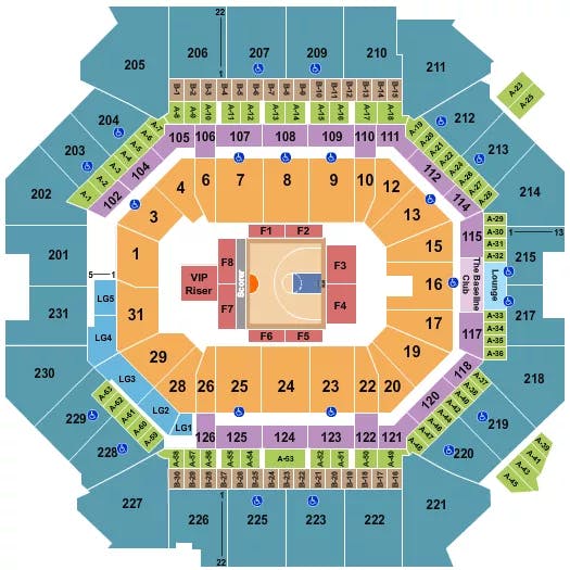  BIG3 BASKETBALL 2 Seating Map Seating Chart