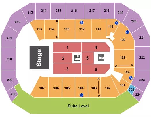  ENDSTAGE W B STAGE Seating Map Seating Chart