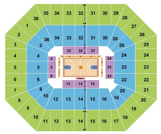  BASKETBALL GLOBETROTTERS Seating Map Seating Chart