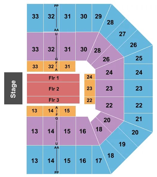  BIG AND RICH Seating Map Seating Chart