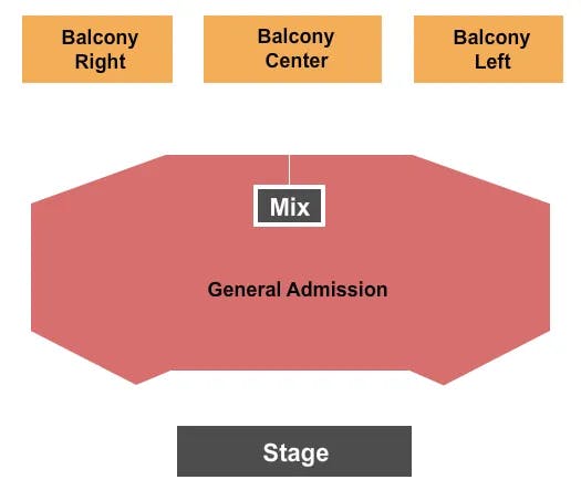 BELASCO THEATER LA END STAGE GA FLOOR Seating Map Seating Chart