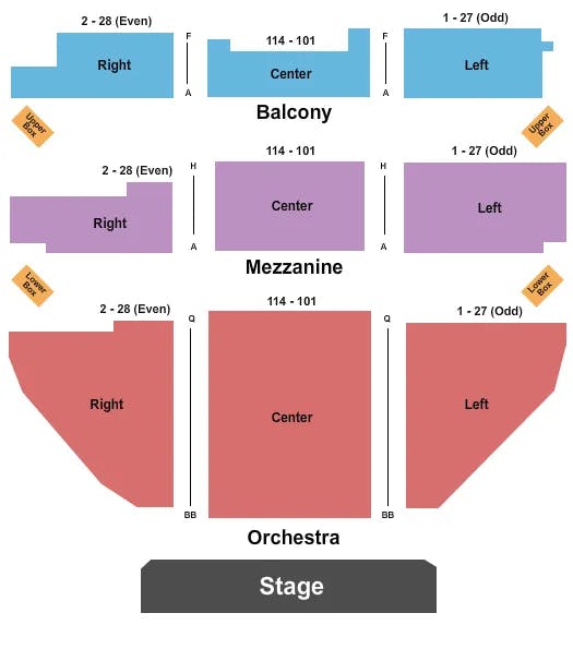 BELASCO THEATRE NY ENDSTAGE Seating Map Seating Chart