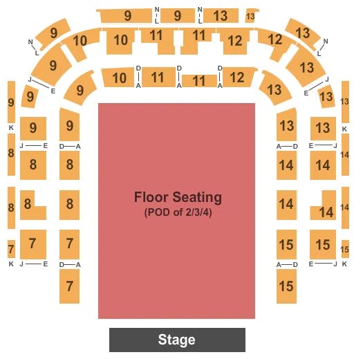  DEANA CARTER Seating Map Seating Chart