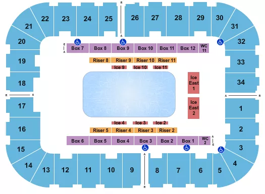  DISNEY ON ICE Seating Map Seating Chart