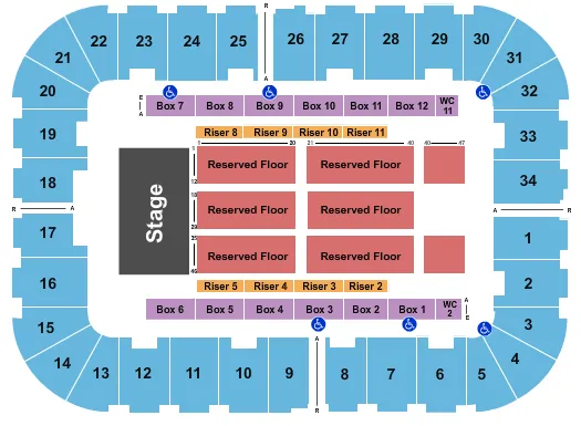  ENDSTAGE 2 Seating Map Seating Chart