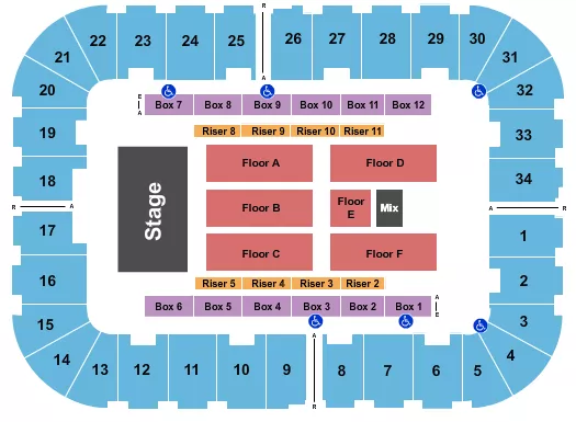  MERCYME Seating Map Seating Chart