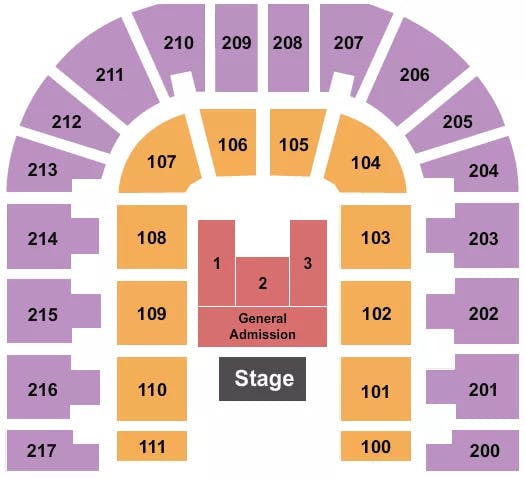  CHRIS YOUNG Seating Map Seating Chart