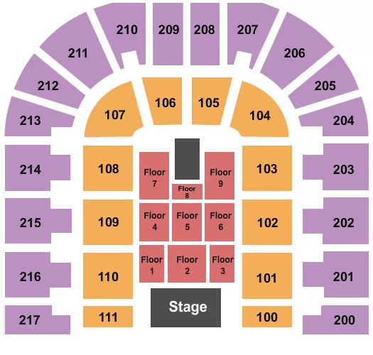  ENDSTAGE 2 Seating Map Seating Chart