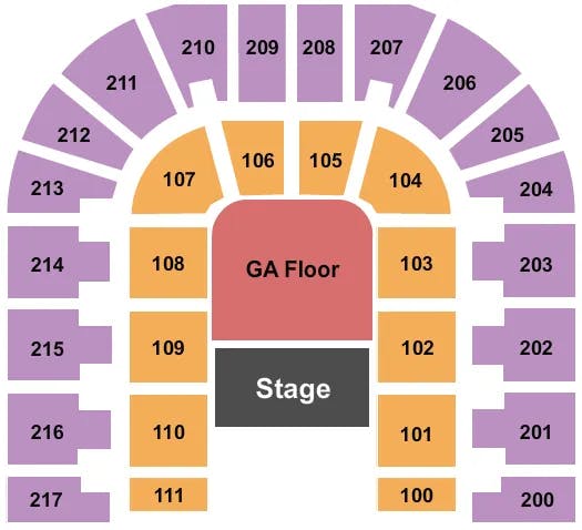  HALF HOUSE GA Seating Map Seating Chart