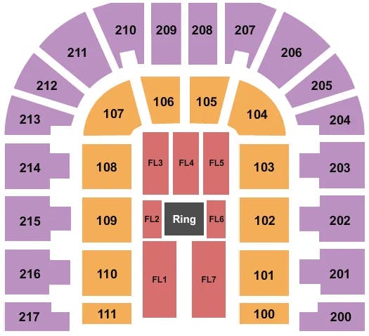  WWE Seating Map Seating Chart