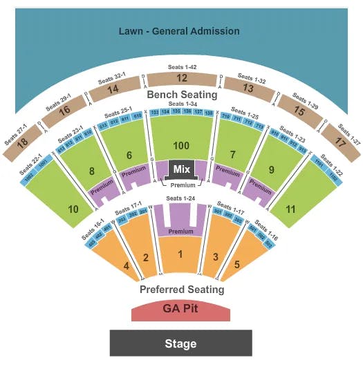  ENDSTAGE GA PIT Seating Map Seating Chart