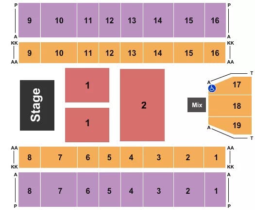  ENDSTAGE FLOORS Seating Map Seating Chart