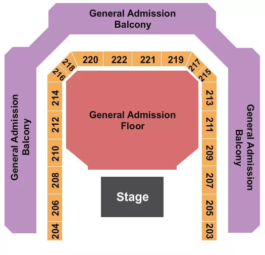  ENDSTAGE GA RESERVED Seating Map Seating Chart