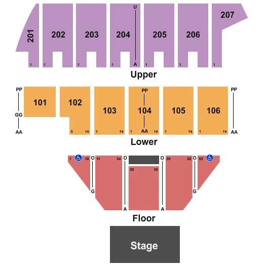  THEATRE 2 Seating Map Seating Chart
