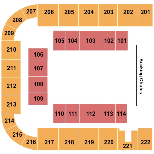  RODEO Seating Map Seating Chart