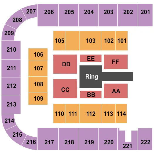  WWE Seating Map Seating Chart