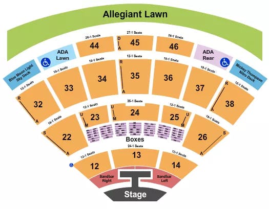  KENNY CHESNEY Seating Map Seating Chart