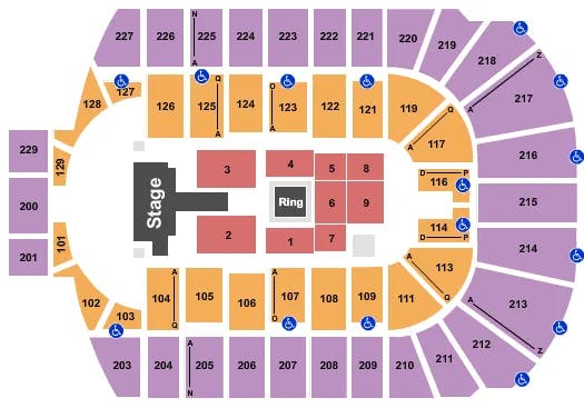  ALL ELITE WRESTLING Seating Map Seating Chart