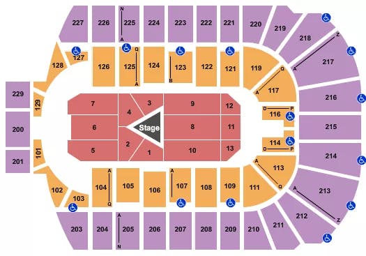  CENTER STAGE 1 Seating Map Seating Chart