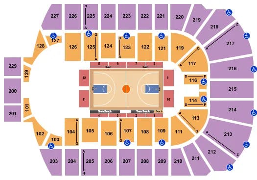  HARLEM GLOBETROTTERS Seating Map Seating Chart