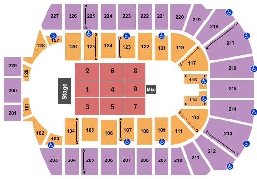  JIM GAFFIGAN Seating Map Seating Chart