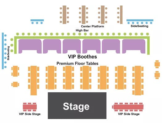 BLUE NOTE NAPA ENDSTAGE 2 Seating Map Seating Chart