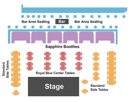 BLUE NOTE NAPA ENDSTAGE Seating Map Seating Chart