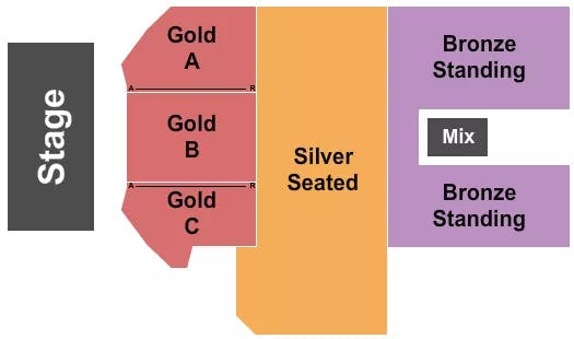  ENDSTAGE STANDING Seating Map Seating Chart