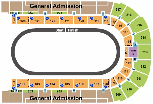 BOARDWALK HALL ARENA BOARDWALK HALL AUTO RACING Seating Map Seating Chart