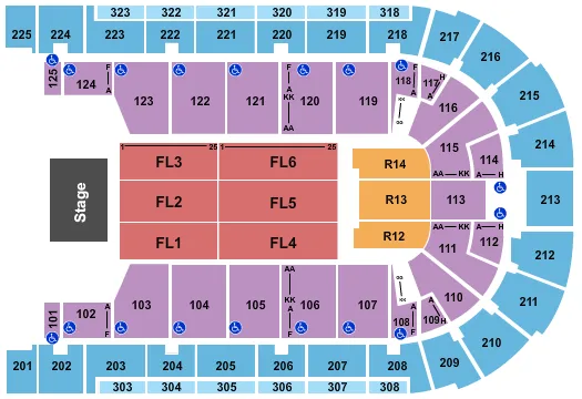 BOARDWALK HALL ARENA BOARDWALK HALL ENDSTAGE 3A Seating Map Seating Chart