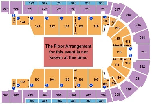 BOARDWALK HALL ARENA BOARDWALK HALL GENERIC FLOOR Seating Map Seating Chart