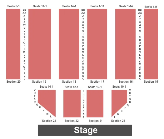  END STAGE Seating Map Seating Chart