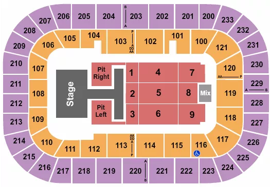  OLD DOMINION Seating Map Seating Chart
