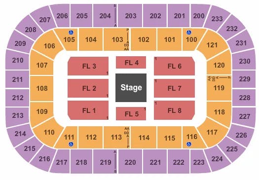  CENTER STAGE Seating Map Seating Chart