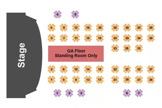 BOOT BARN HALL AT BOURBON BROTHERS CO GA FLOOR TABLES Seating Map Seating Chart