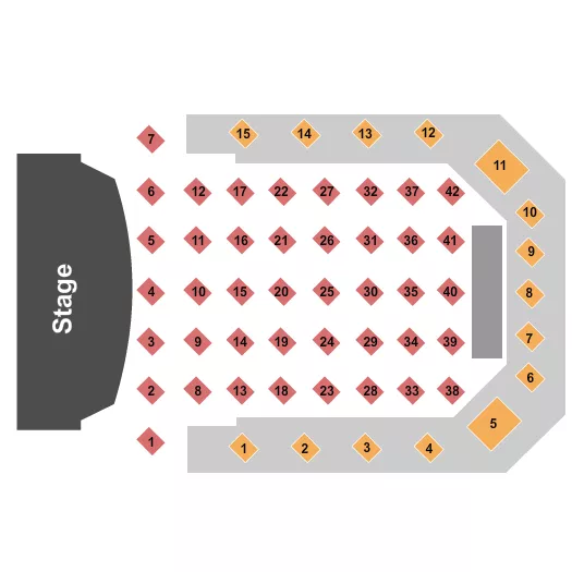 BOOT BARN HALL AT BOURBON BROTHERS GA ENDSTAGE TABLES 2 Seating Map Seating Chart