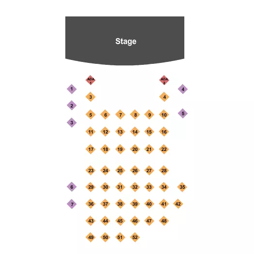 BOOT BARN HALL AT BOURBON BROTHERS GA ENDSTAGE TABLES Seating Map Seating Chart