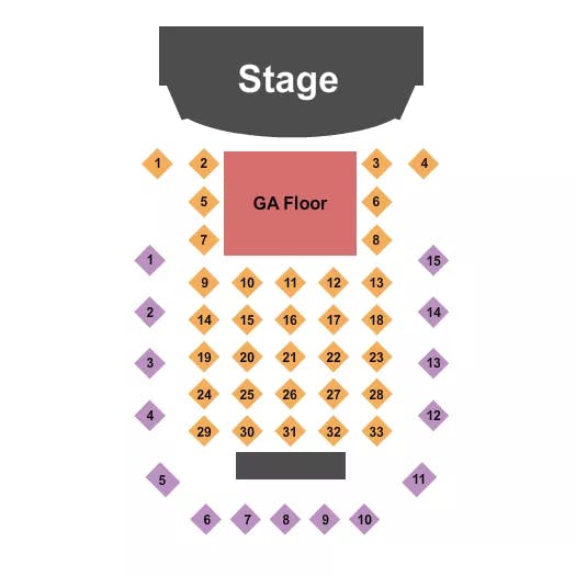 BOOT BARN HALL AT BOURBON BROTHERS GA ENDSTAGE 2 Seating Map Seating Chart