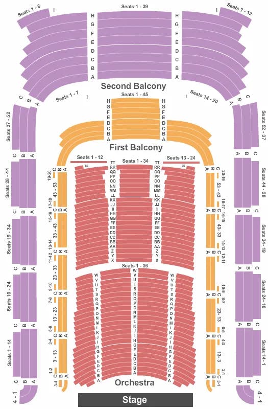  ENDSTAGE 2 Seating Map Seating Chart