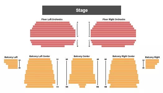  END STAGE Seating Map Seating Chart