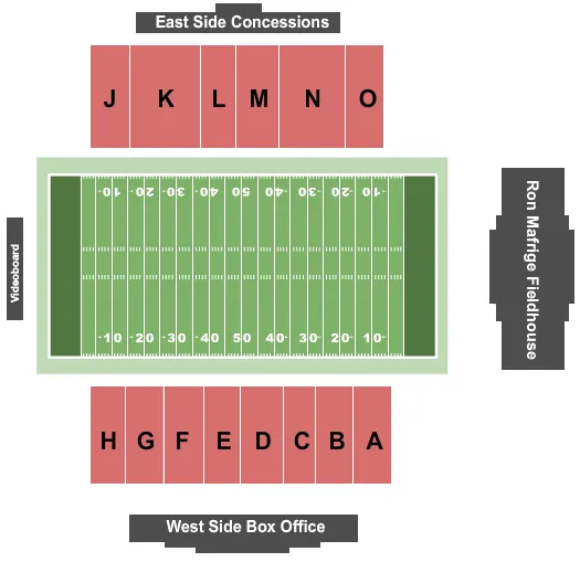  FOOTBALL Seating Map Seating Chart
