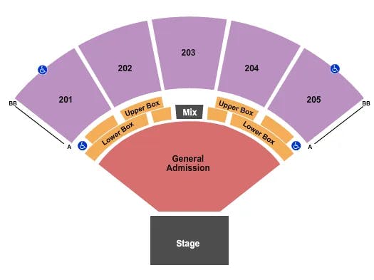  ENDSTAGE GA LOWER BOWL Seating Map Seating Chart