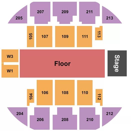  ENDSTAGE RESERVED FLOOR Seating Map Seating Chart