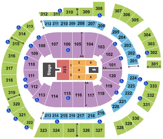  CODY JOHNSON Seating Map Seating Chart