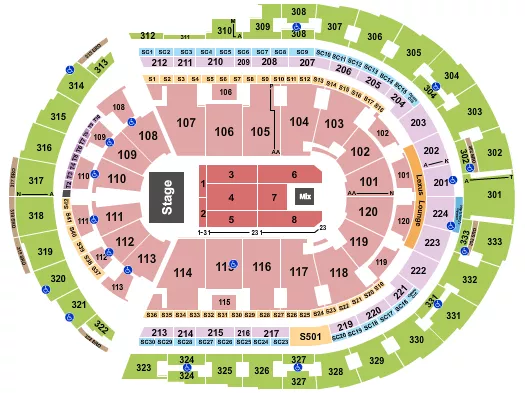  ENDSTAGE 2 Seating Map Seating Chart